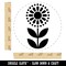 Scandinavian Sunflower Rubber Stamp for Stamping Crafting Planners